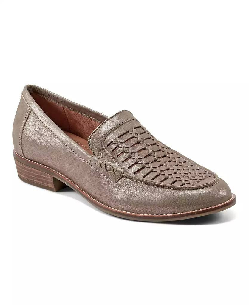 Earth Elona Woven Leather Slip‑On Loafers Taupe Women’s 9M NWB Comfort