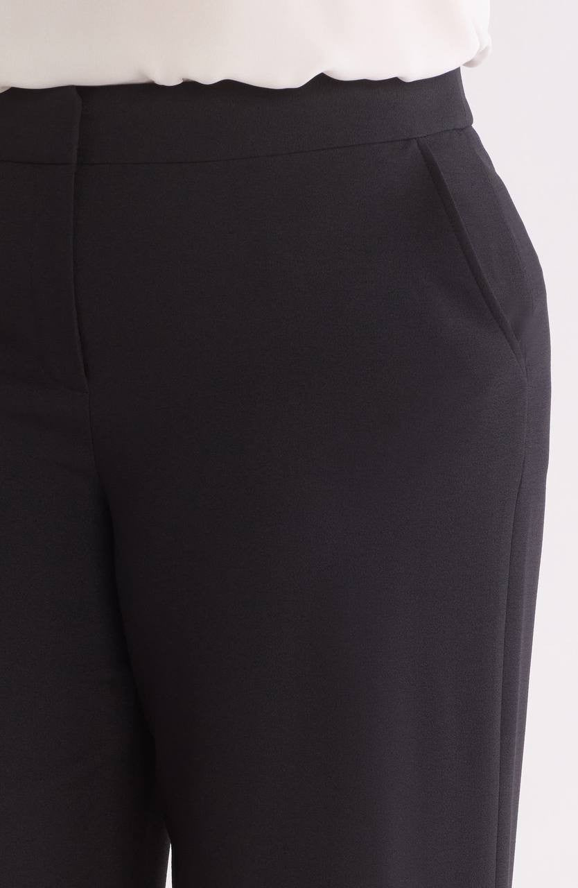 Tahari ASL Women’s Plus Wide-Leg Pants Black 10 $109 NWT