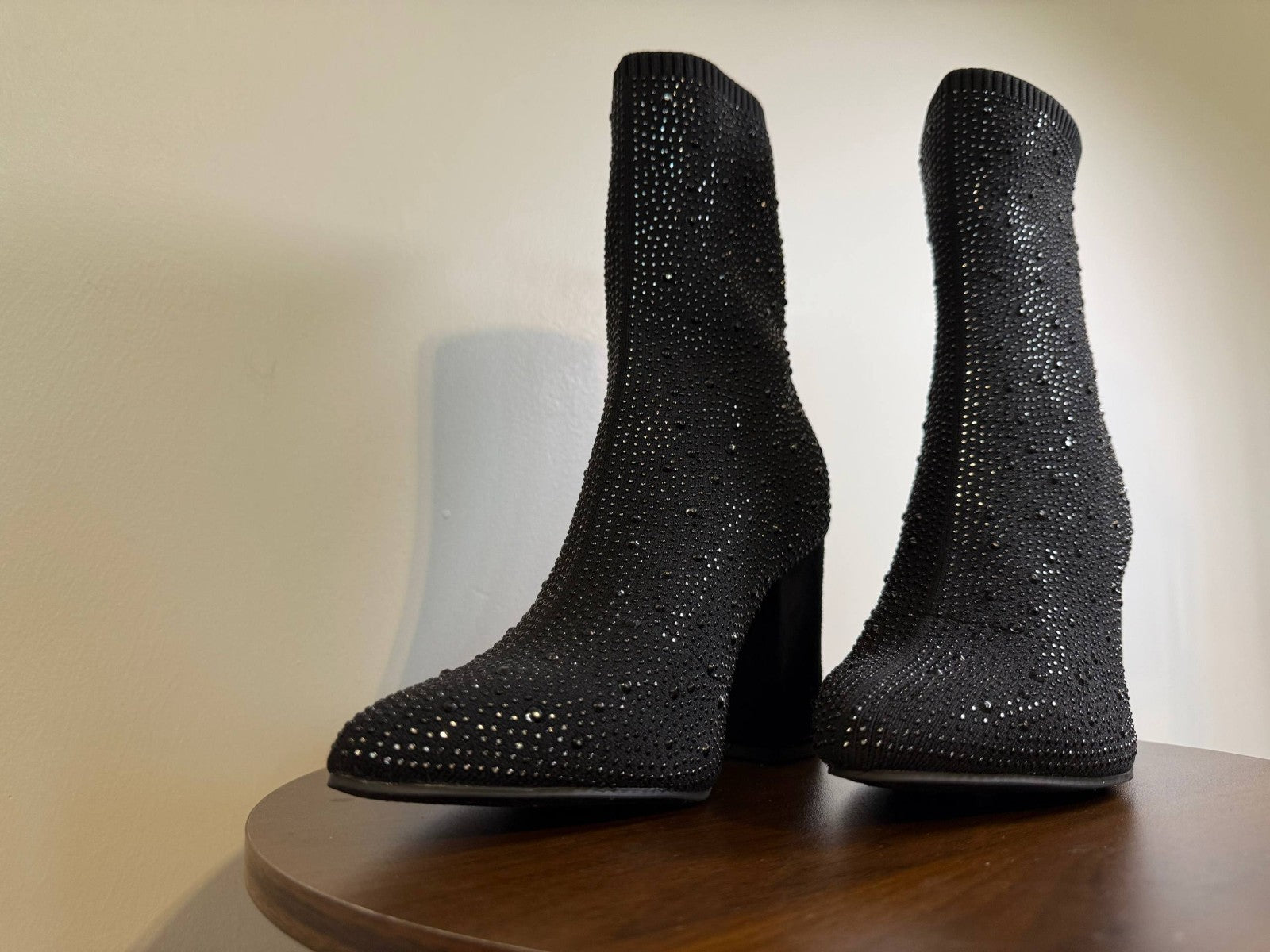 MIA Women’s Magdalena Knit Sock Dress Booties – Black – Size 7 – New in Box