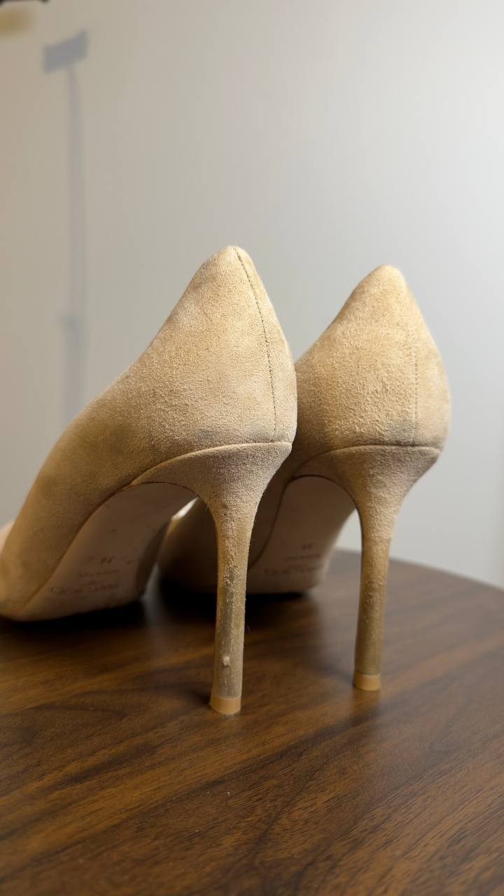 Jimmy  Choo  Pointed  Toe  Pumps  Beige  38  Pre‑owned  