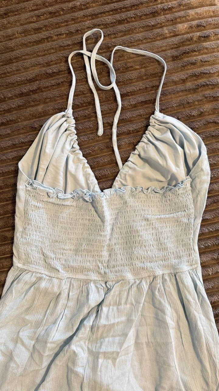 Cupshe Light Cornflower Halter Jumpsuit Size M NWT Soft Blue Casual Summer