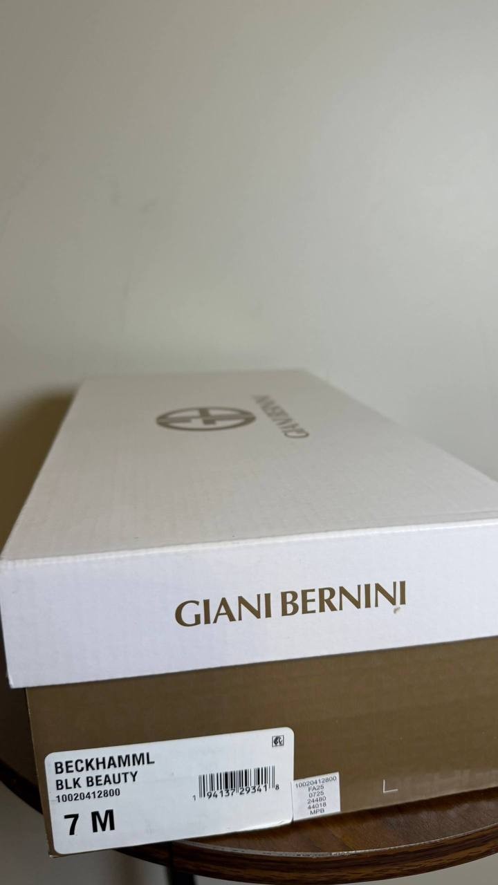 Giani Bernini Beckhamm Leather Tailored Loafers Black 7M NWB $89.90