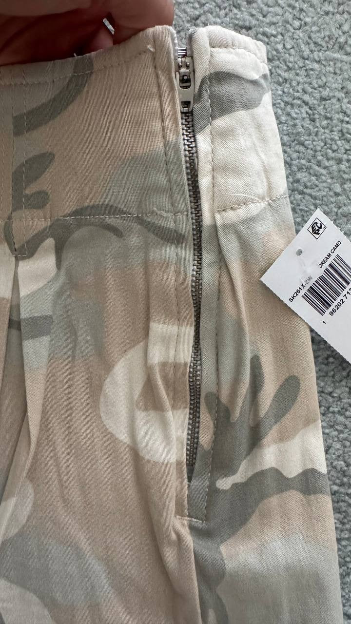 Almost Famous Juniors Camo Skort - Pleated Mini with Built-in Shorts, XL