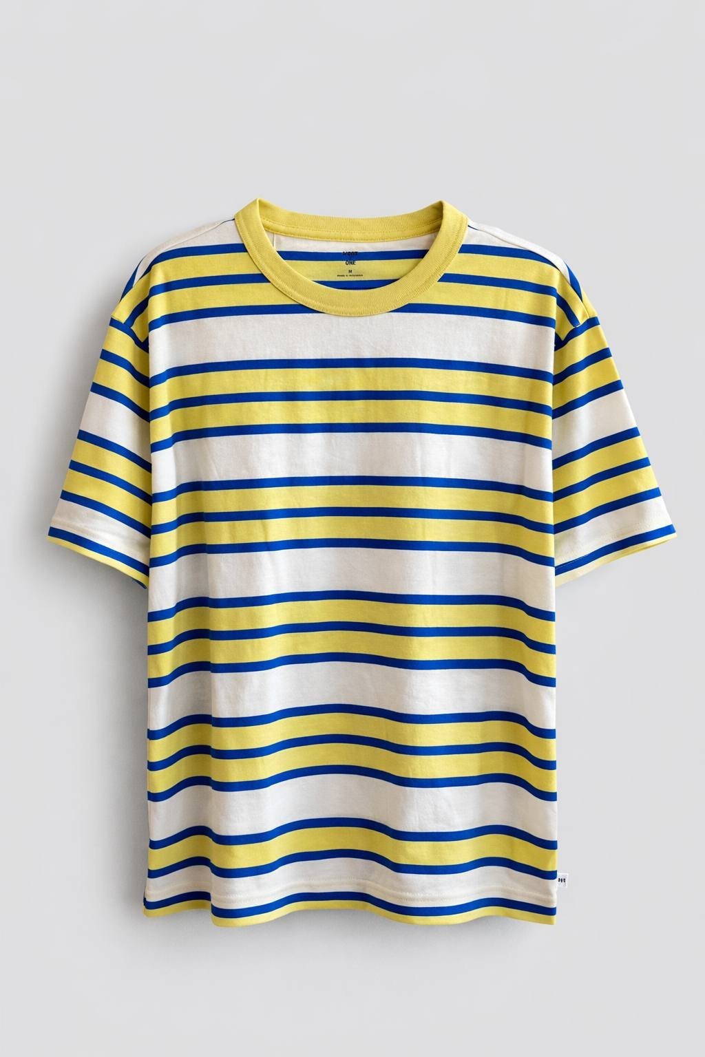 Mode of One Men’s Relaxed‑Fit Stripe T‑Shirt Multicolor Cotton M NWT