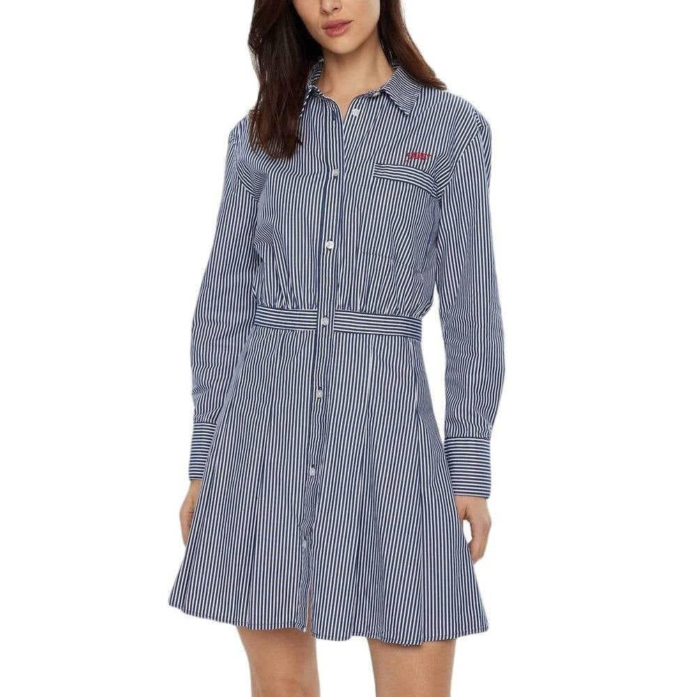 Tommy Jeans Women’s Pinstripe Poplin Shirt Dress White/Blue M NWT $99.50