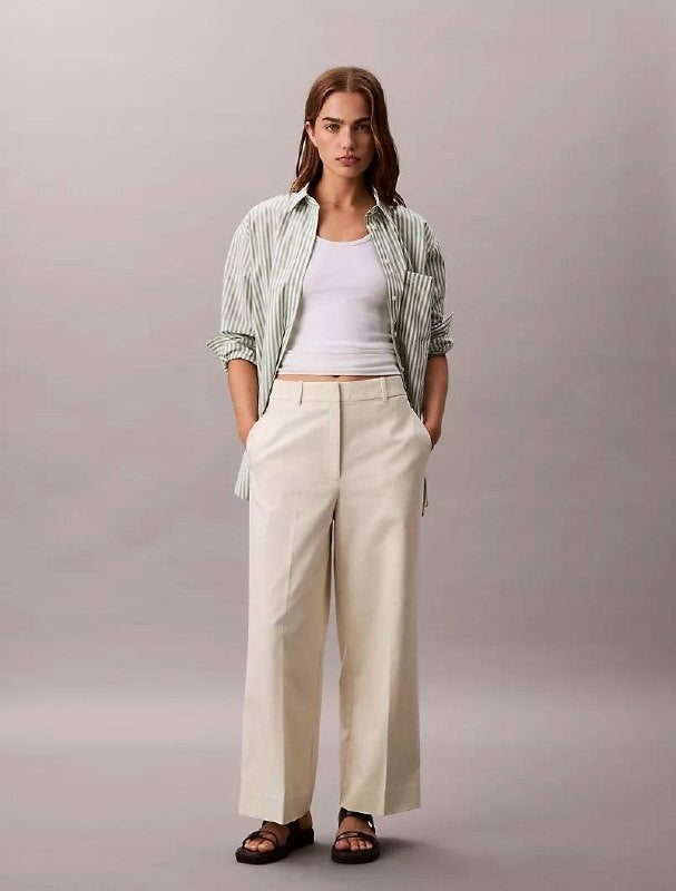 Calvin Klein Ivory Tailored Dress Pants Size 12 Good Condition Women's Trousers