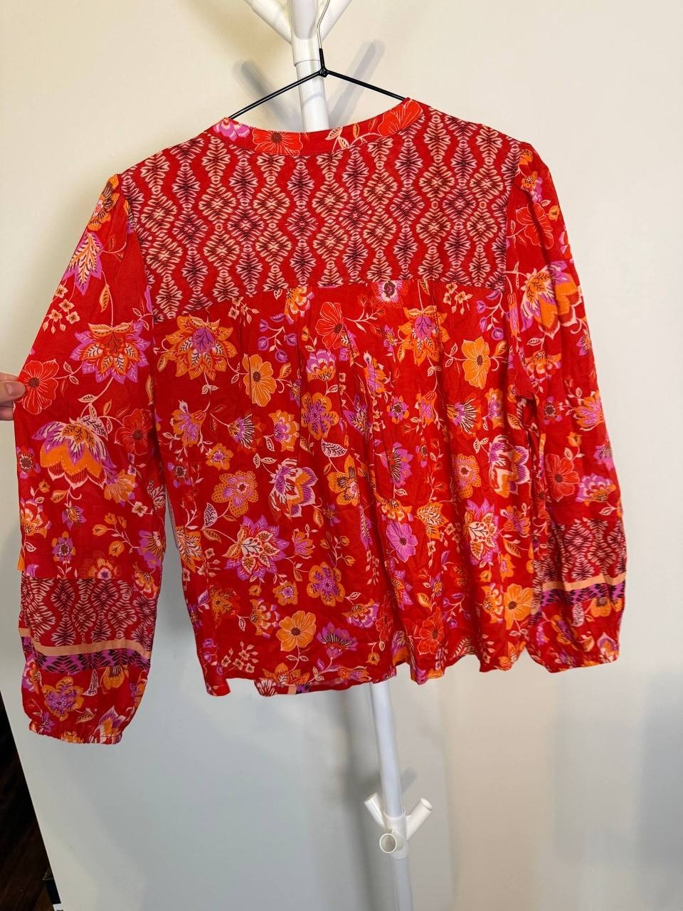 Liverpool Los Angeles Long‑Sleeve Button‑Front Woven Blouse – Size S Petite–NWOT