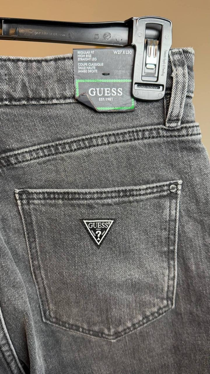 Guess 80s Straight Leg Jeans Grey 27x30 NWT $108
