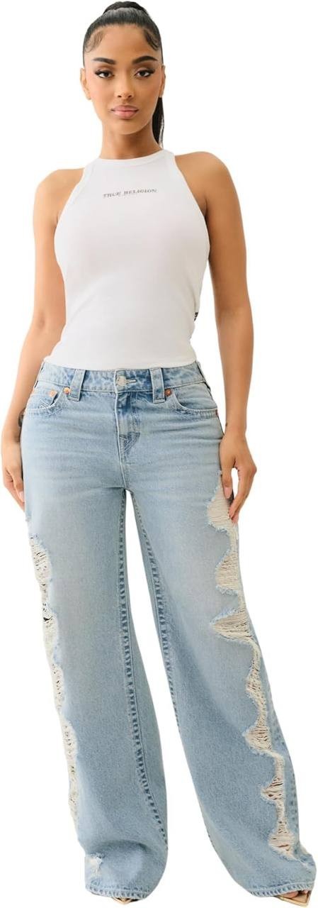 True Religion Buddha Logo Halter Tank White XXL NWT $59
