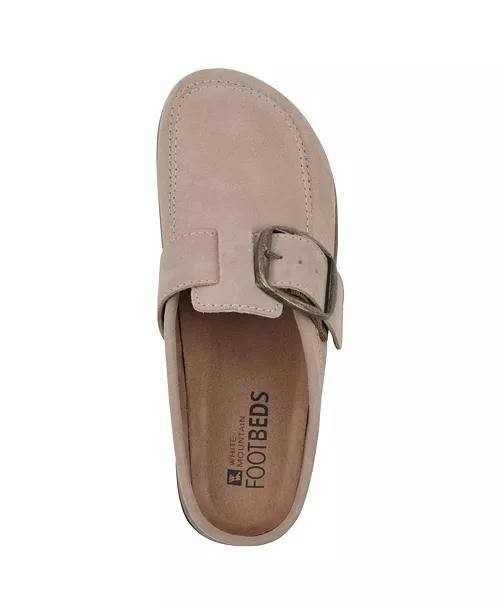 White  Mountain  Clogs  Beach   Wood  Suede  8M  New  With  Box  $89
