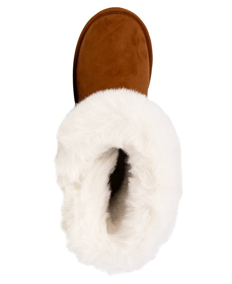 Juicy Couture Cognac Faux Suede Cold Weather Boots 3M NIB MSRP $65