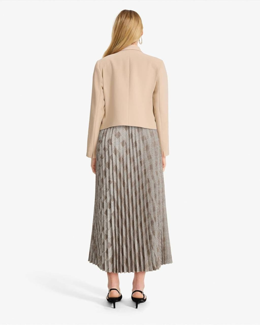Anne Klein Double‑Breasted Twill Blazer Light Coffee 16 NWT $159