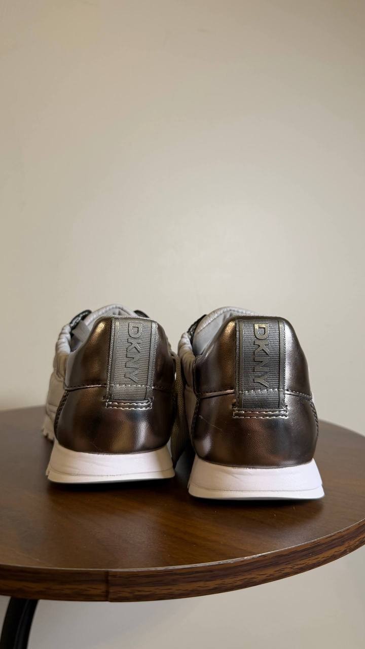 DKNY Nickel Synthetic Sneakers 6.5M NIB MSRP $109
