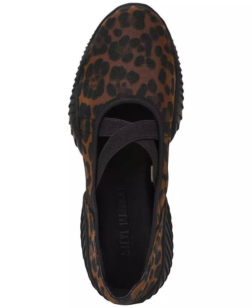 Steve Madden Women’s Vador Crossband Mary‑Jane Sneaker Flats Leopard Mesh 8 NIB