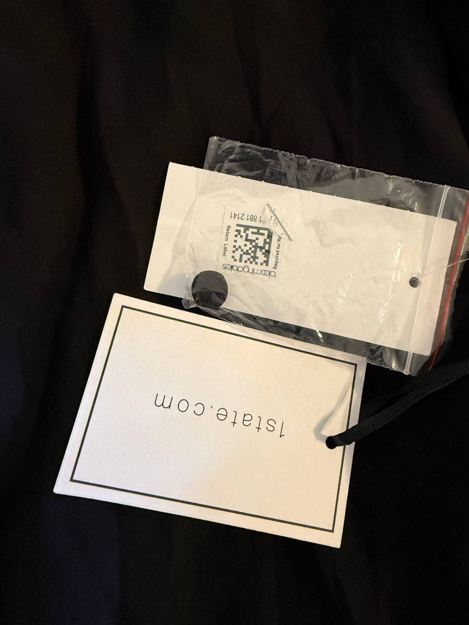 1.STATE Three‑Quarter Mini Dress–SizeL–Pre‑Owned (Defective Button,Missing Belt)