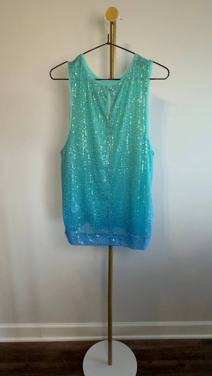 On 34th Ombré Sequin Tank Blue Paradise XXL NWT $49.50