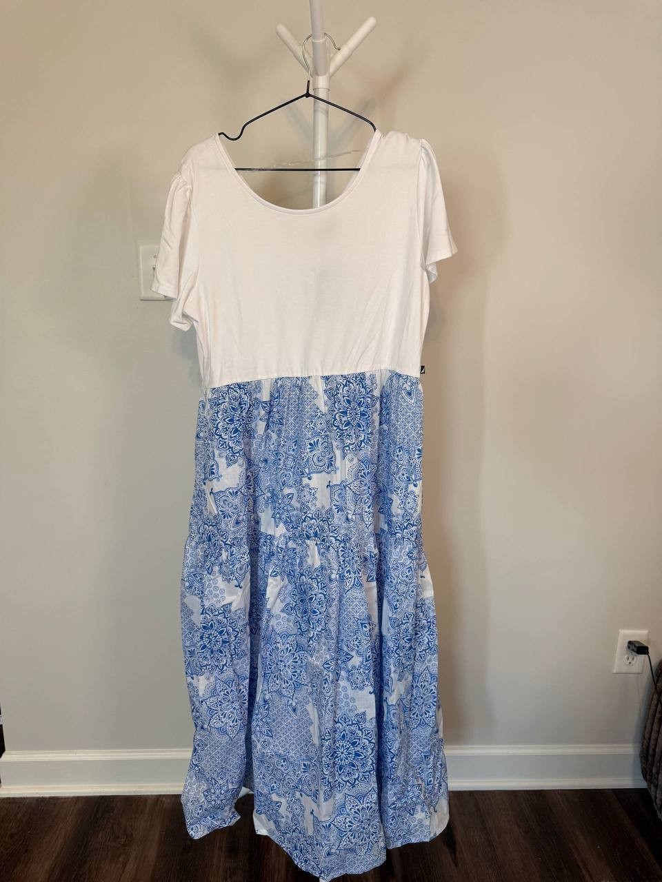 Nautica Jeans Sleeveless Tiered Floral Dress – Size L/G – NWT