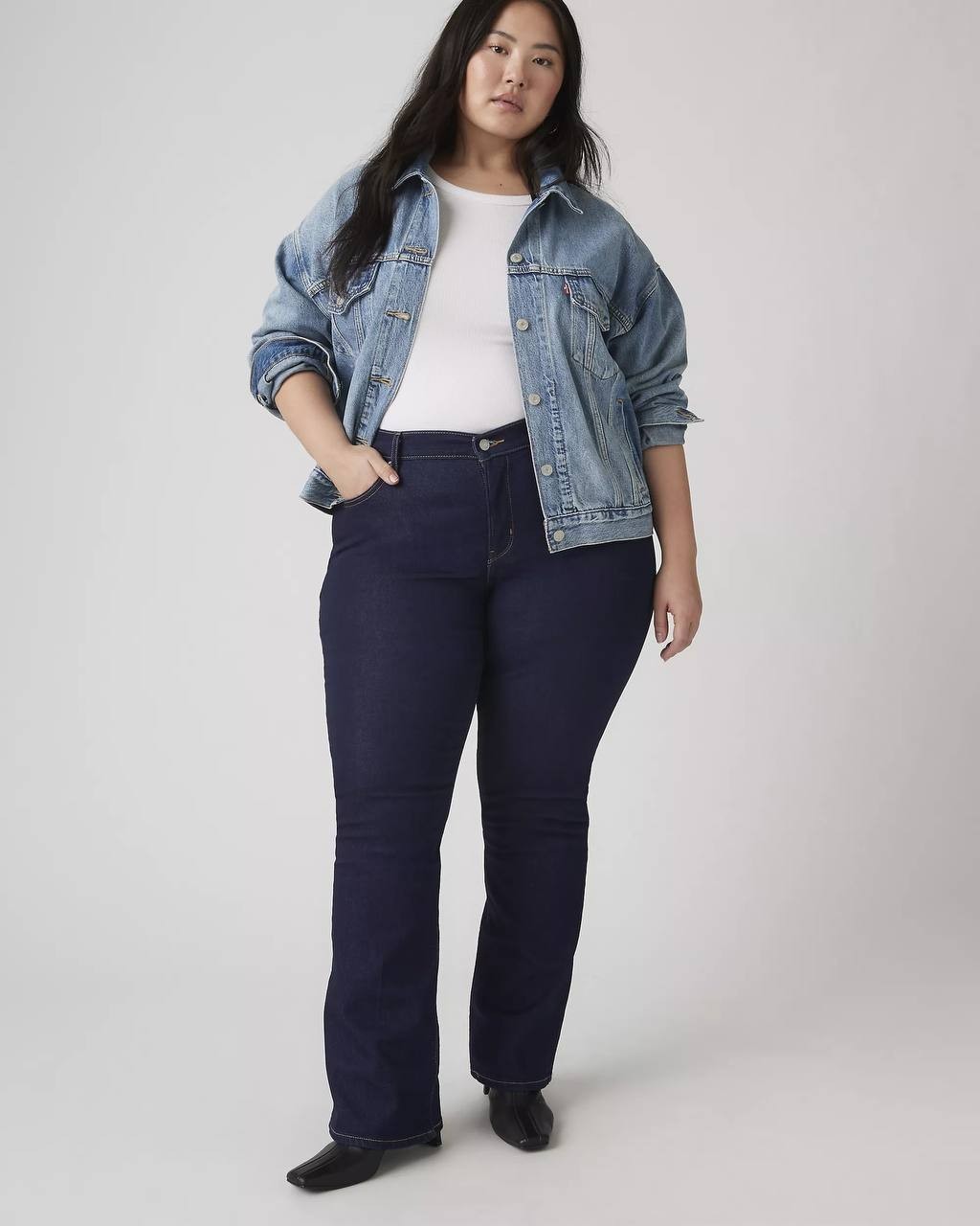 Levi’s 315 Shaping Bootcut Jeans Plus Size Dark Blue 24W NWT $75