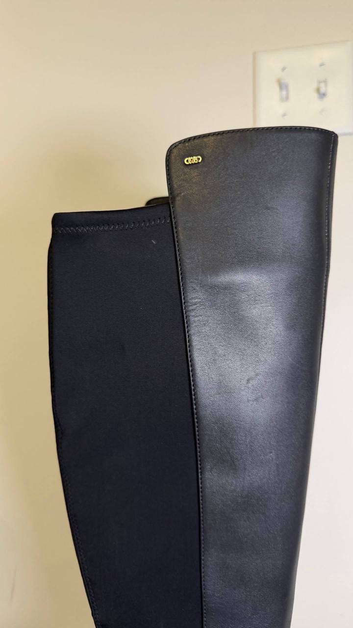 Michael Michael Kors Black Leather Tall Boots 6.5M New Box MSRP 358