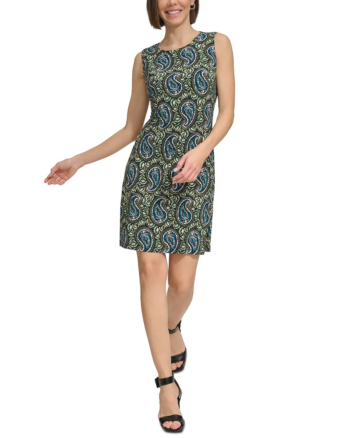 Tommy Hilfiger Paisley Sleeveless Shift Dress – Multicolor, Size 8