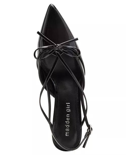 Madden Girl Black Patent Man‑Made Kitten Heel Pumps 9.5M NIB MSRP $55