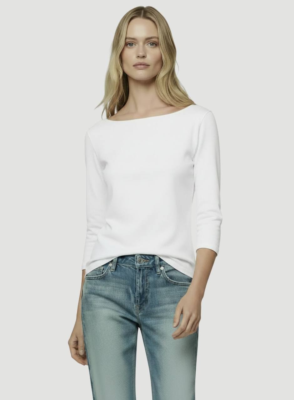 Majestic  Filatures  Soft  Touch    Back  Pleat  T‑Shirt  Blanc  1  NWOT  $150 