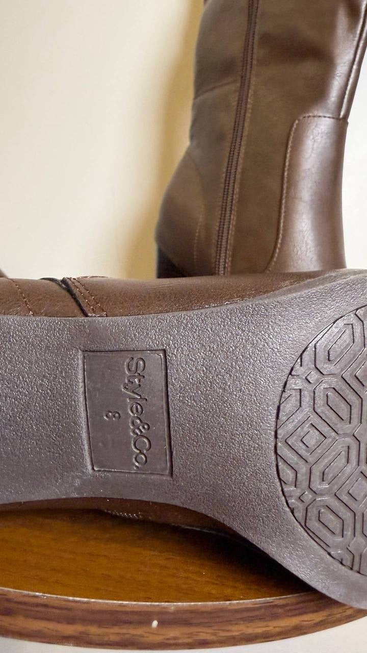 Style&Co Chocolate High Dress Boots 8M NIB MSRP $89.90