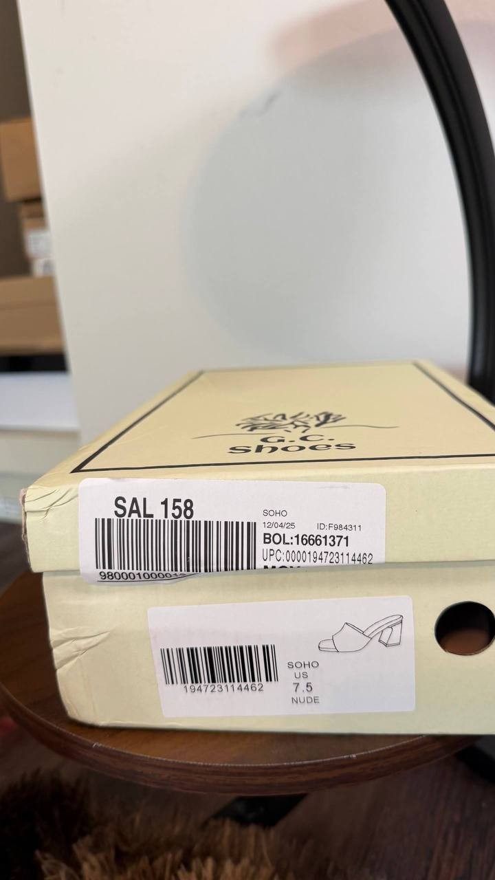 G.C. Shoes Soho Sandals 7.5 Nude Vegan Leather NIB [minor flaw] msrp$59.99