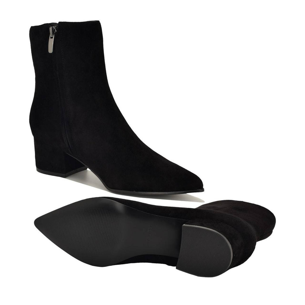Nine West Black Suede Ankle Booties 11M New in Box MSRP $149