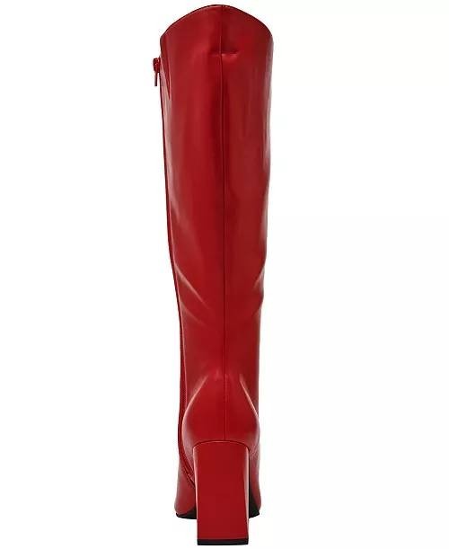 Wild Pair Islah Women’s Knee High Boots Red 9M WC Man‑Made $99.90 NWOB