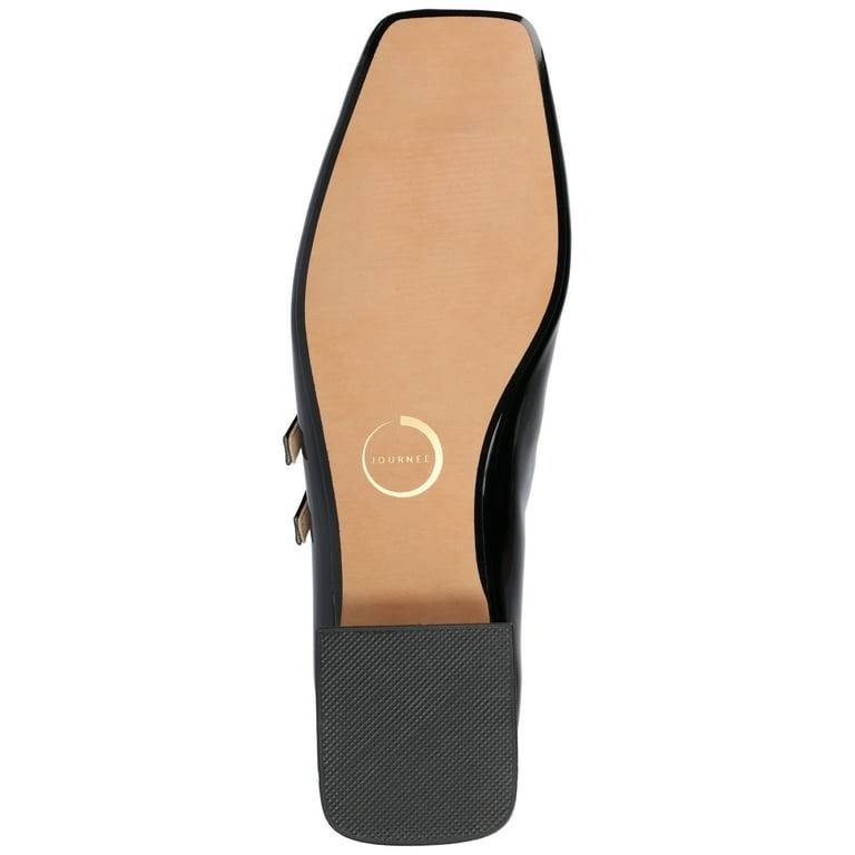 Journee Collection “Gredah” Double‑Buckle Flats – Size 11M – Black – NIB-$69