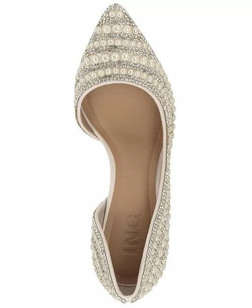 I.N.C.  International  Concepts   Pumps  Stripe  Pearl  9  M  Pre‑owned