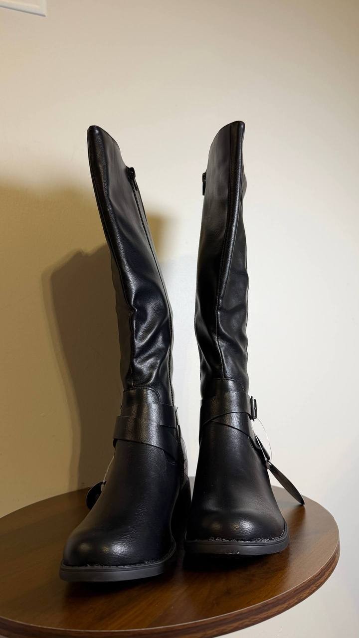 Style&Co Riding Boots 5.5M Black Man-Made Tall New in Box MSRP $79.90