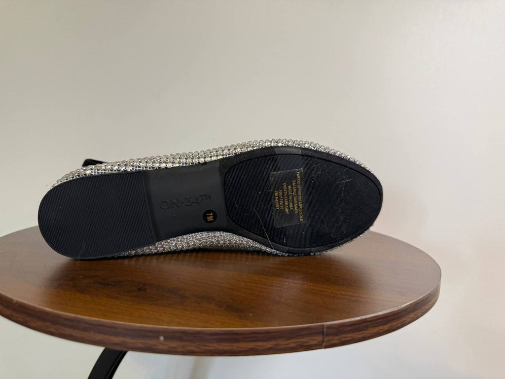 On 34th Farrahh Ballet Flats – Bling Chainmail – Size 7M – NIB