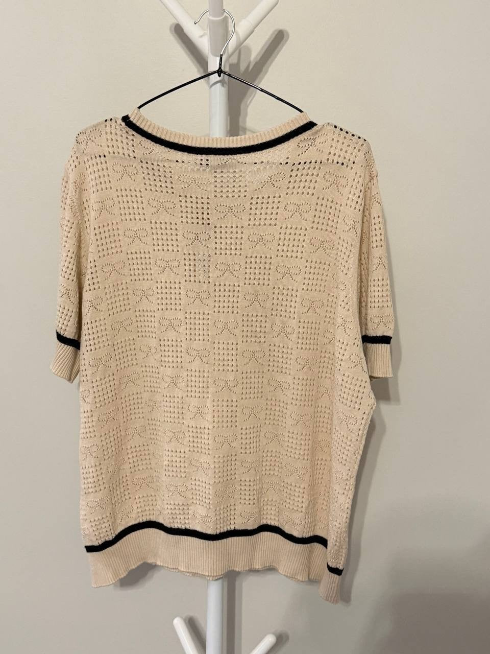 Belldini Knit Top – Size 2X – Sand Dollar/Black – NWT – $34