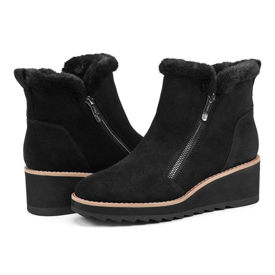 Easy Spirit Ankle Booties 9M Black Suede Comfort New in Box