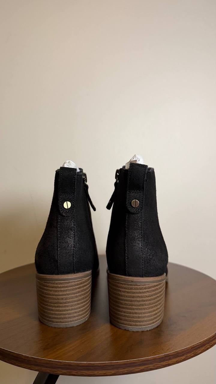Dr. Scholl’s Suede Ankle Boots 9.5M Black New in Box MSRP $130