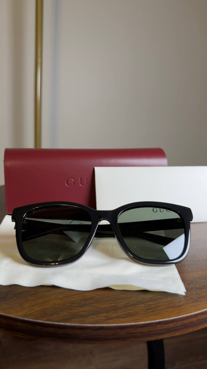 Gucci  Women’s  Acetate  Square  Sunglasses  Black  OS  NWT  $305