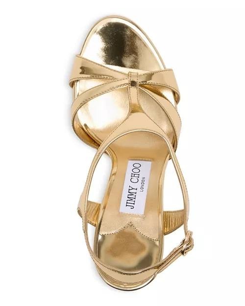 Jimmy  Choo  Platform  Sandals  Gold  37.5