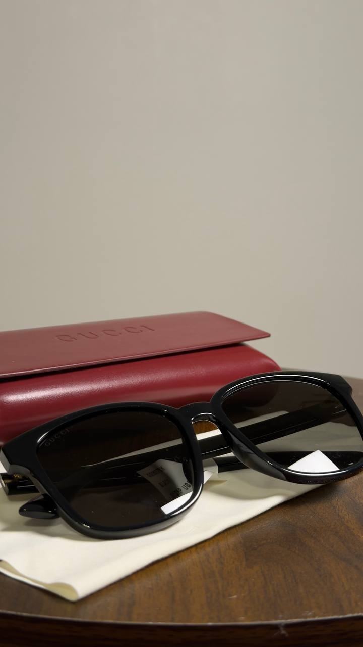 Gucci  Square  Injection  Sunglasses  Black  OS  NWT  $305