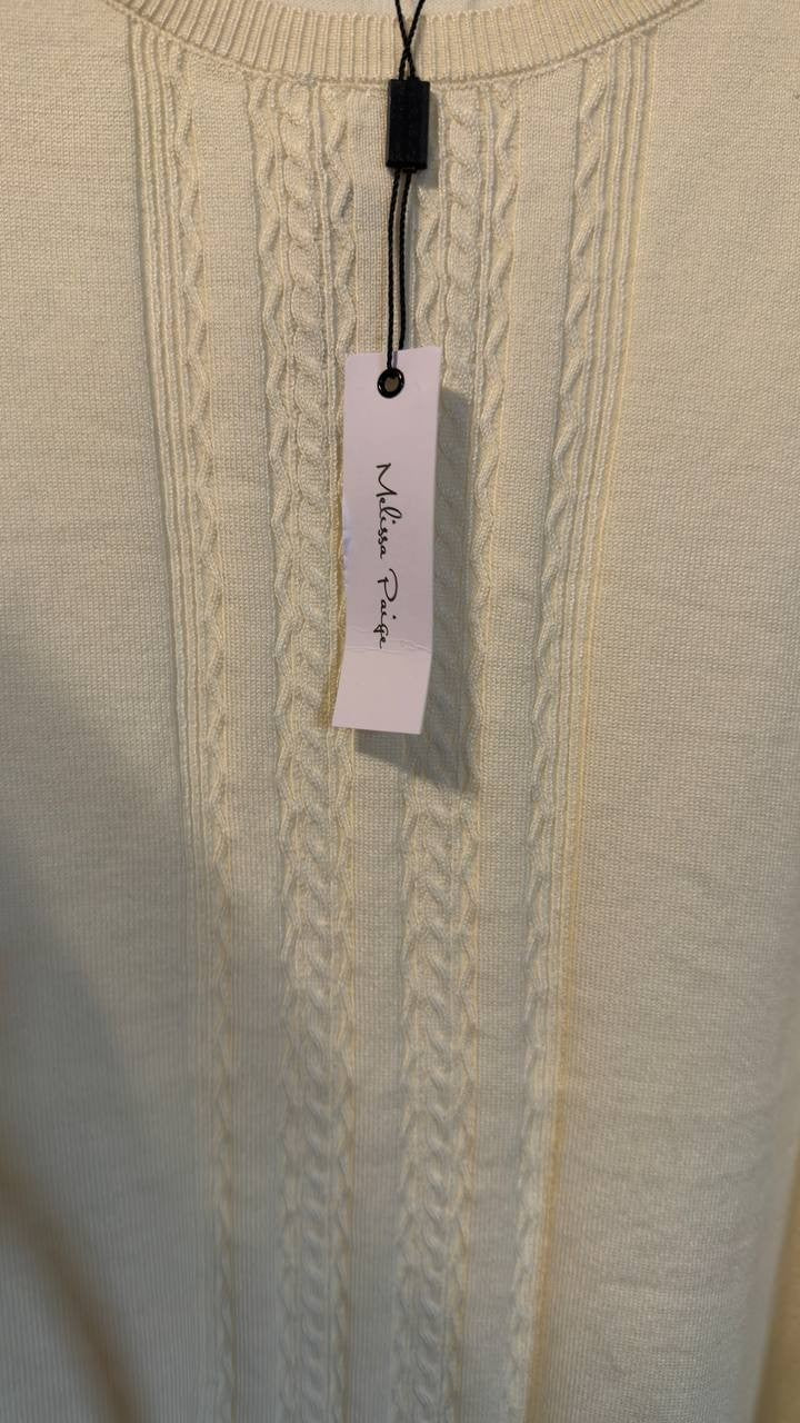 Melissa Paige Sweater – Boat Neck – 3/4 Sleeves – NWT