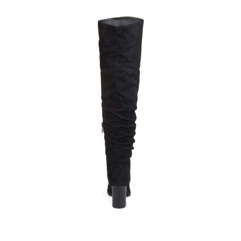 Journee Kaison High Boots 8M Black Faux Suede Over‑Knee  New msrp $89.99