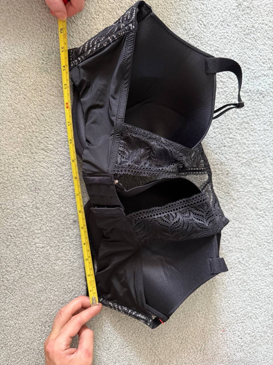 Paramour by Felina Marvelous Side Smoothing T-Shirt Bra Black 42DD Style 115011