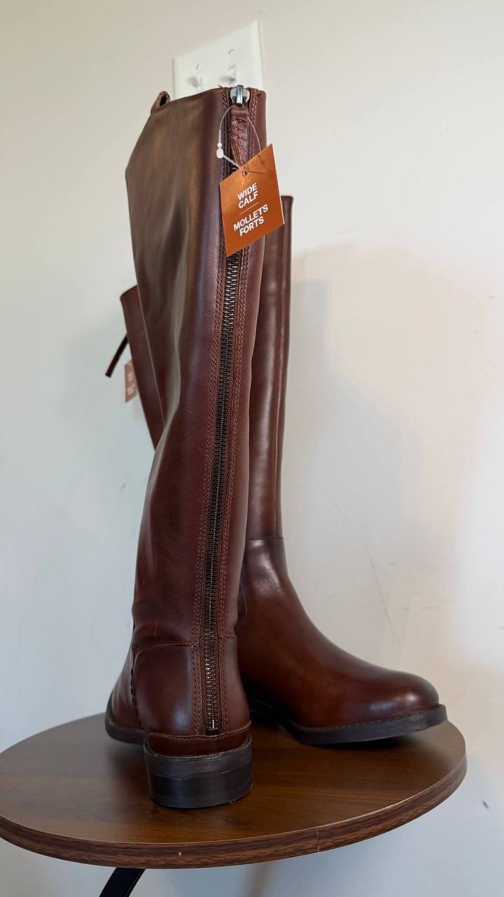 Franco Sarto Meyer Women’s Knee High Boots Brown 6.5M WC Leather $275 NWB