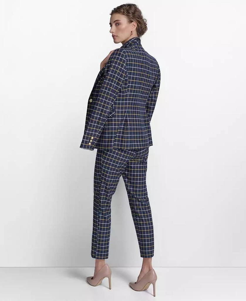 Tommy Hilfiger Plaid Slim‑Fit Single‑Button Blazer Navy Multi 8 NWT $159
