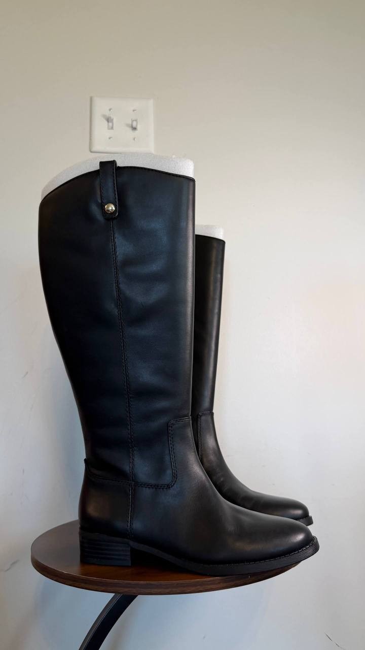 INC Fawne Women’s Leather Knee High Boots Black 11M WC Leather $189.90 NWB