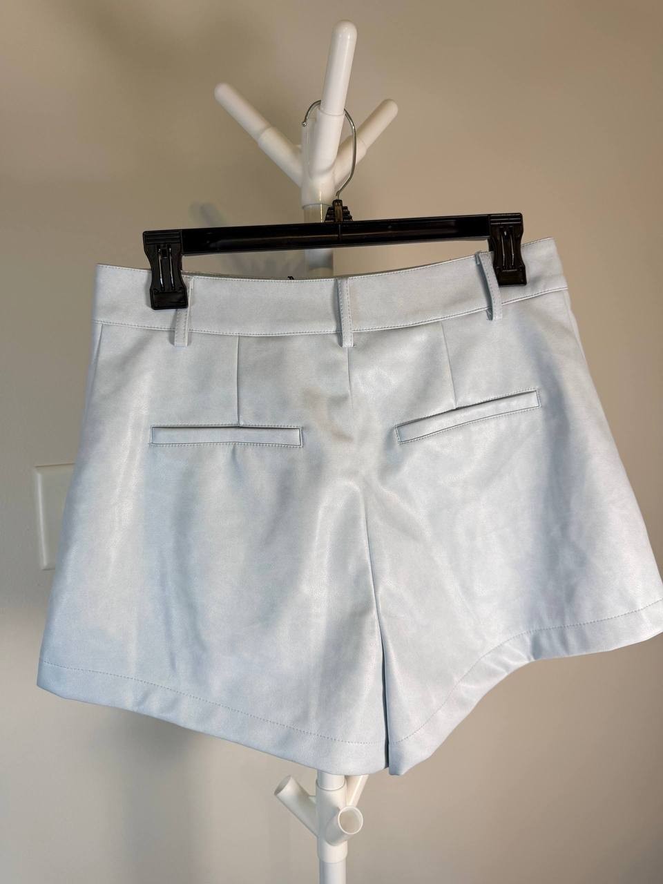 Avec Les Filles Sky‑Blue Velour Shorts – Size M – NWT – $79
