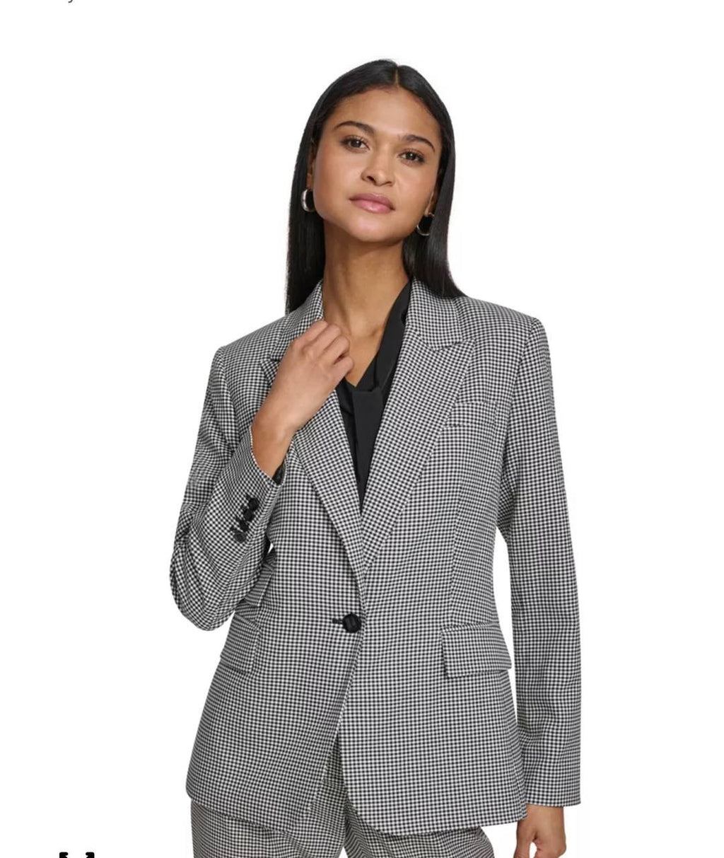Karl Lagerfeld Paris Gray Pinstripe Blazer Size 8 NWT $189 – Elegant Power Look