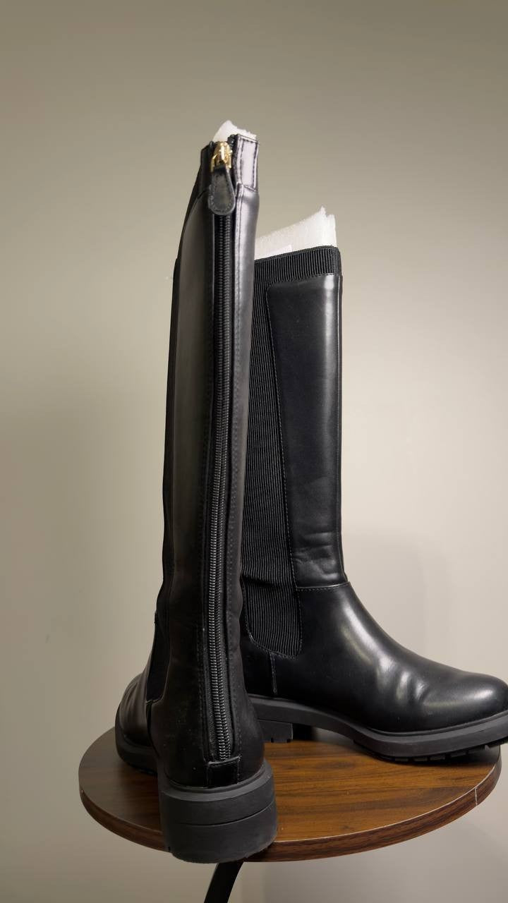 On  34th  Riding  Boots  Black  Man‑Made  8.5M  New  With  Box  $129
