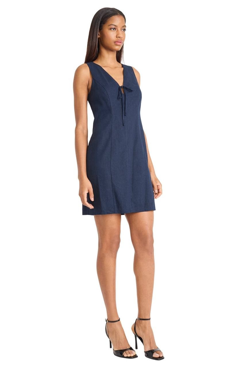 Donna Morgan Peggy Mini Sheath Dress Navy 6 $108 NWT